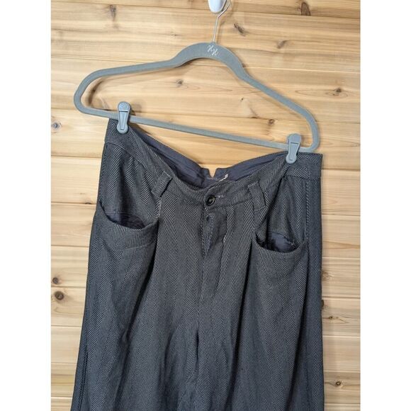 Free People Pants Womens 12 Gray Tweed Cropped Boho - Picture 2 of 9
